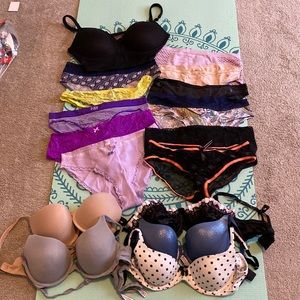 Huge Victoria’s Secret Bra & Panty lot! M-L 34B-36C Styles from 2005-2018